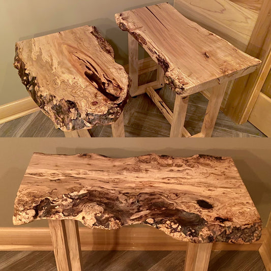 Spalted Maple End Tables Set (SOLD)
