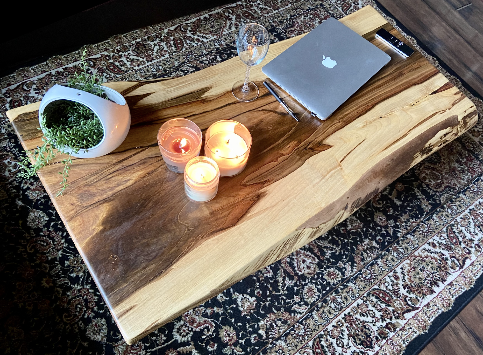 Stunning Wormy Ambrosia Maple Table Desk 