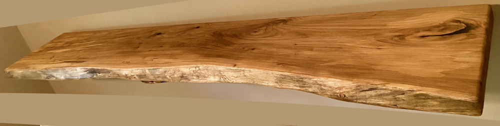 Live Edge English Chestnut Wood Customizable Floating Shelves