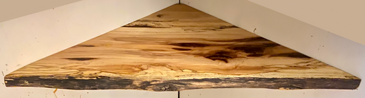 Live Edge Spalted Maple Inside Corner Shelves