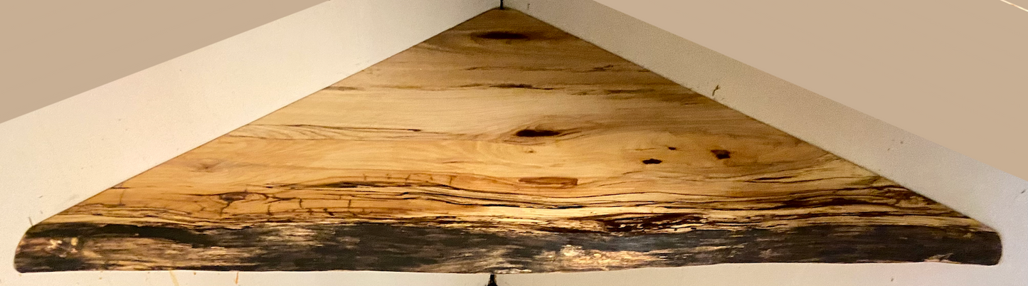 Live Edge Spalted Maple Inside Corner Shelves