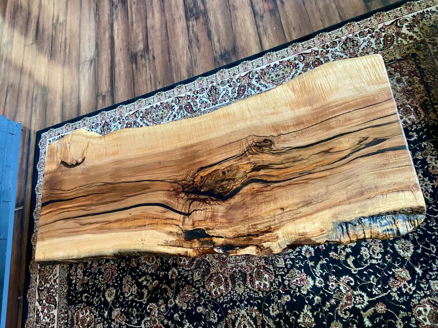 Live Edge Ambrosia Maple Table|Live Edge Spalted Maple Wood Coffee Table|Live Edge Rustic Table|Live Edge Epoxy Accented Maple Wood Table