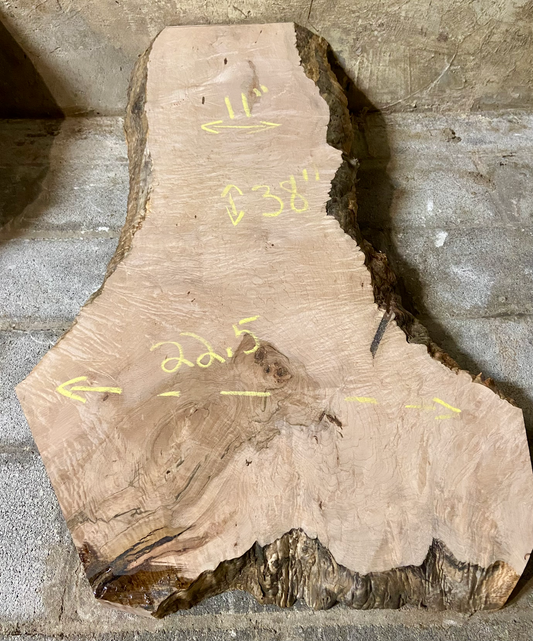 Live Edge Forked Maple Wood Accent Table