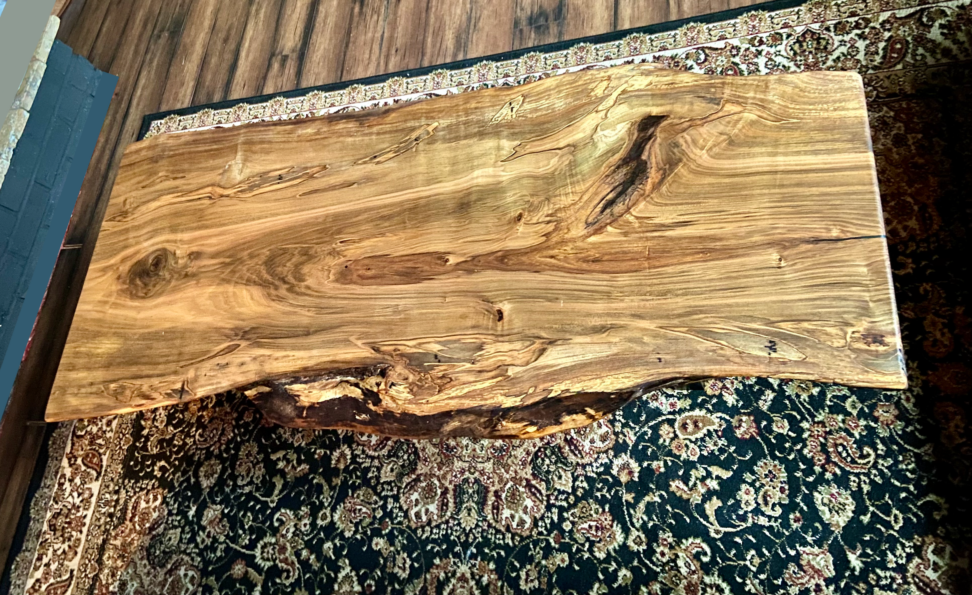 Unique Live Edge Wormy Maple Table|Live Edge Spalted Maple Wood Coffee Table|Live Edge Rustic Table|Natural Edge Ambrosia Maple Coffee Table