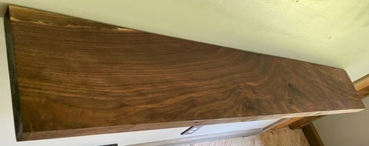  Straight Edge Black Walnut Floating Shelf|Walnut Wood Floating Display Shelf|Solid Wood Wall Hanging Plant Shelf|Solid Hardwood Walnut Shelf