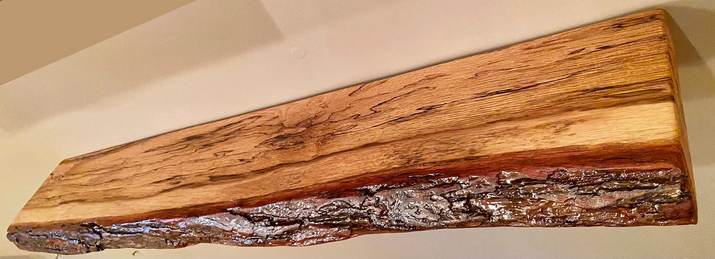 Narrow Spalted Oak Mini-Mantel