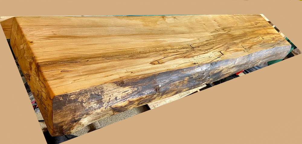 Live Edge Spalted Maple Mantel