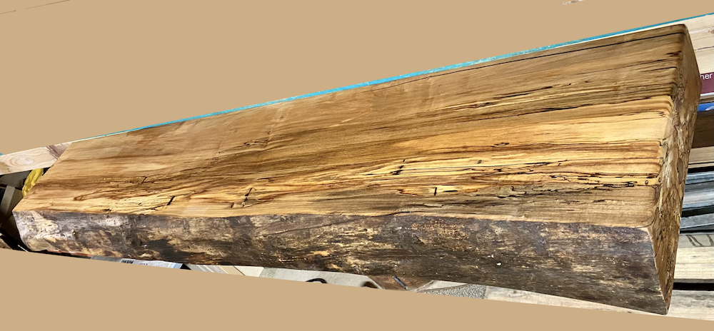 Live Edge Spalted Maple Mantel