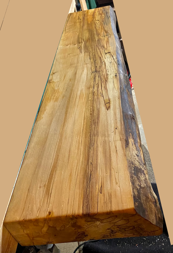 Live Edge Spalted Maple Mantel