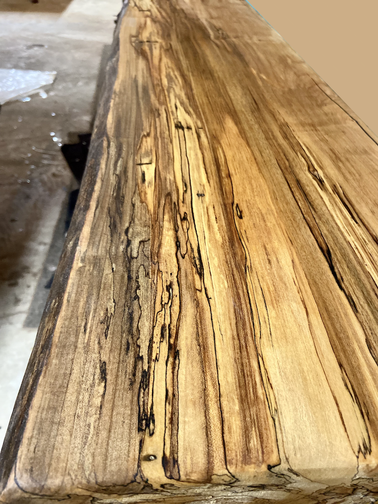 Live Edge Spalted Maple Mantel