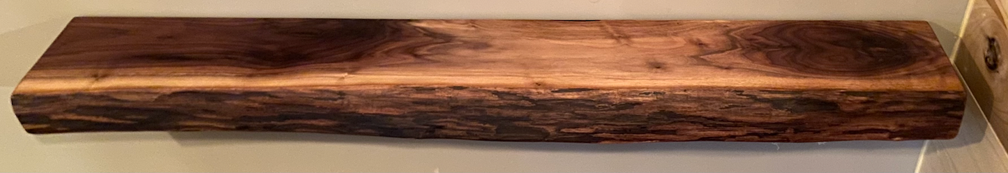 Live Edge Walnut Mantel