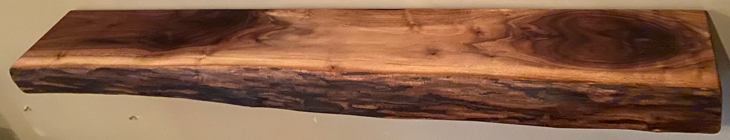 Live Edge Walnut Mantel