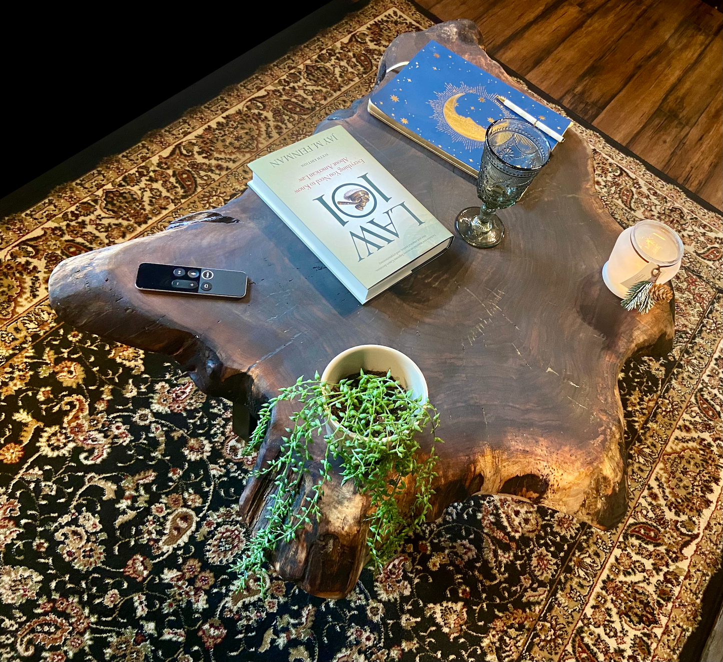 Live Edge Cross Cut Walnut Coffee Table|Live Edge Round Wood Coffee Table|Starburst Black Walnut Table|Live Edge Rustic Walnut Wafer Table