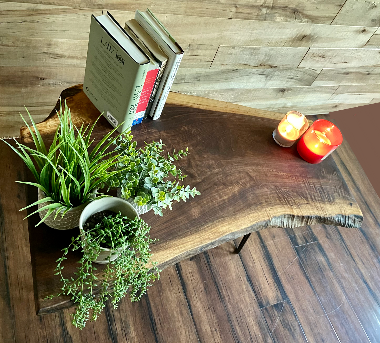 QUICK SHIP-Curved Live Edge Walnut Coffee Table|Live Edge Wood Coffee Table|Natural Edge Black Walnut Table|Live Edge Rustic Walnut Table