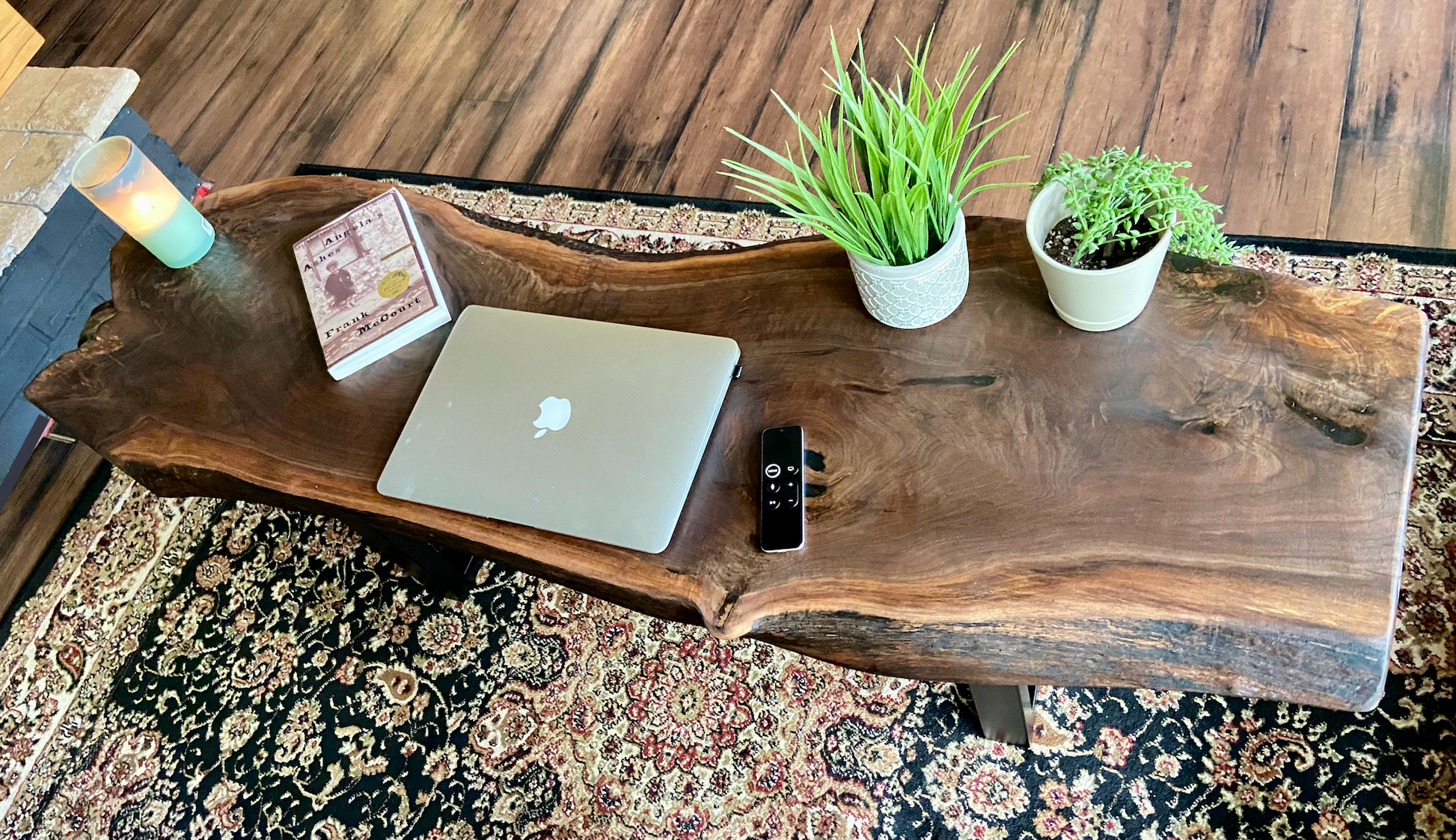 Beautiful Curved Live Edge Walnut Coffee Table|Live Edge Wood Coffee Table|Natural Edge Black Walnut Table|Live Edge Rustic Walnut Table