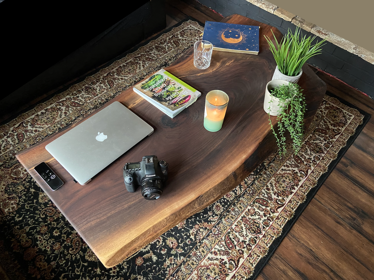 Naturally Round Live Edge Walnut Rustic Coffee Table|Round Wood Table|Round Walnut Table|Large Rustic Table|Large Wood Coffee Table