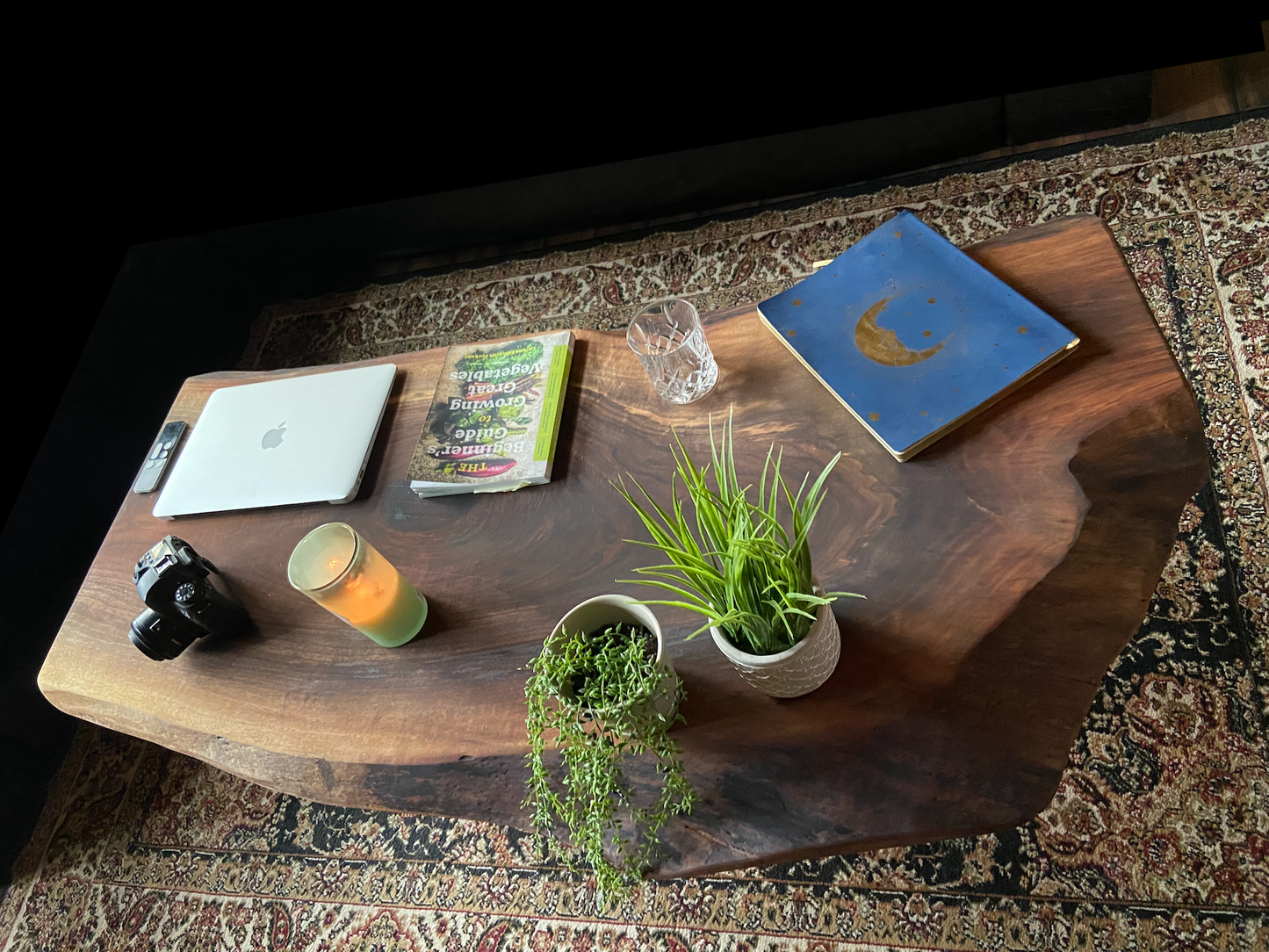 Naturally Round Live Edge Walnut Rustic Coffee Table|Round Wood Table|Round Walnut Table|Large Rustic Table|Large Wood Coffee Table