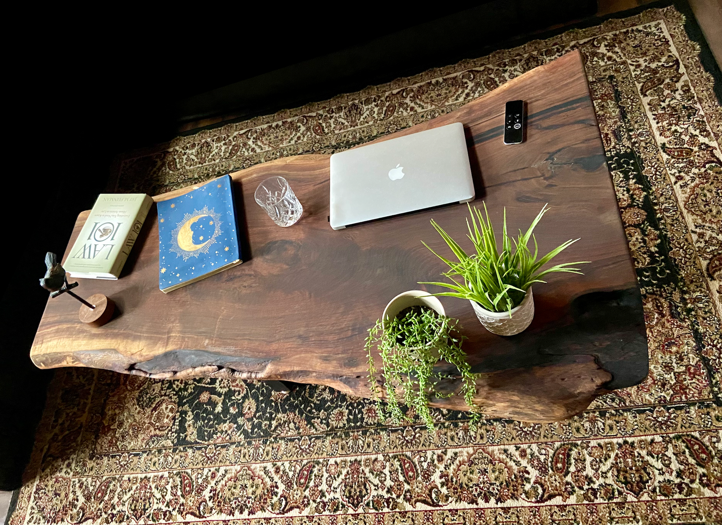 Natural Live Edge Walnut Coffee Table|Large Live Edge Coffee Table|Wavy Black Walnut Table|Rustic Live Edge Table|Natural Edge Coffee Table