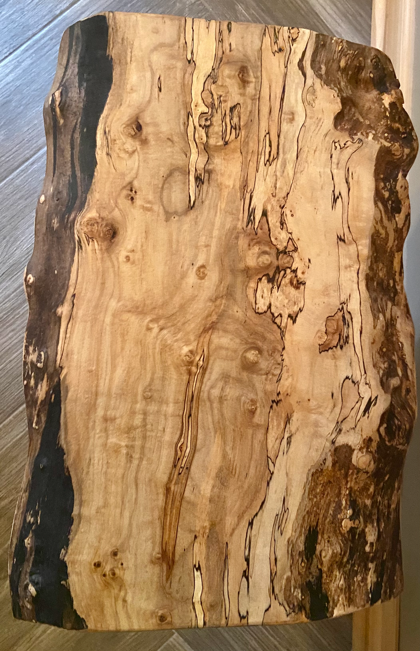 Small Unique Live Edge Spalted Maple End Table - 24" x 16" (SOLD)