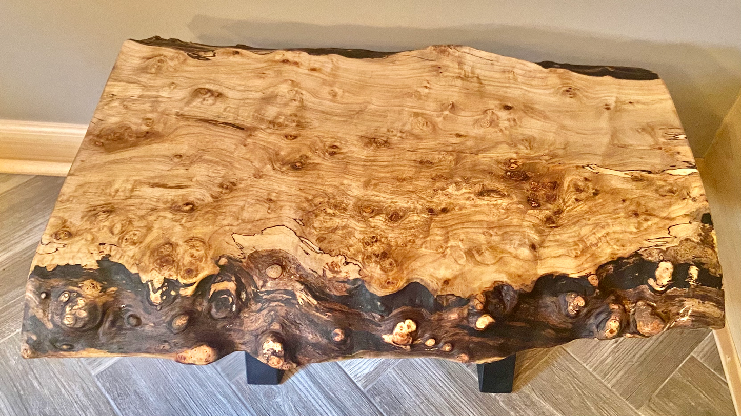 Live Edge Spalted and Wormy Maple Table