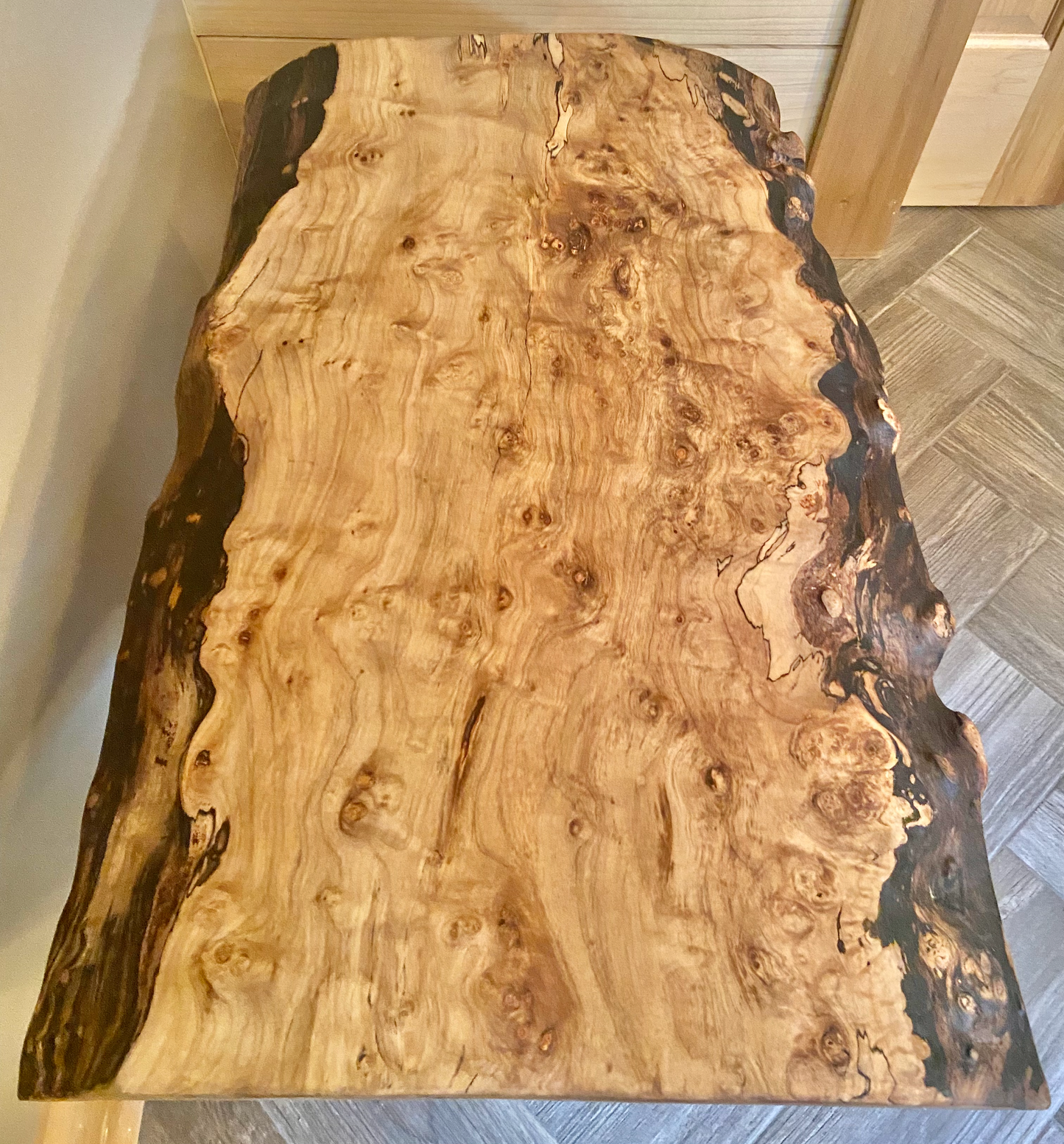 Live Edge Spalted and Wormy Maple Table