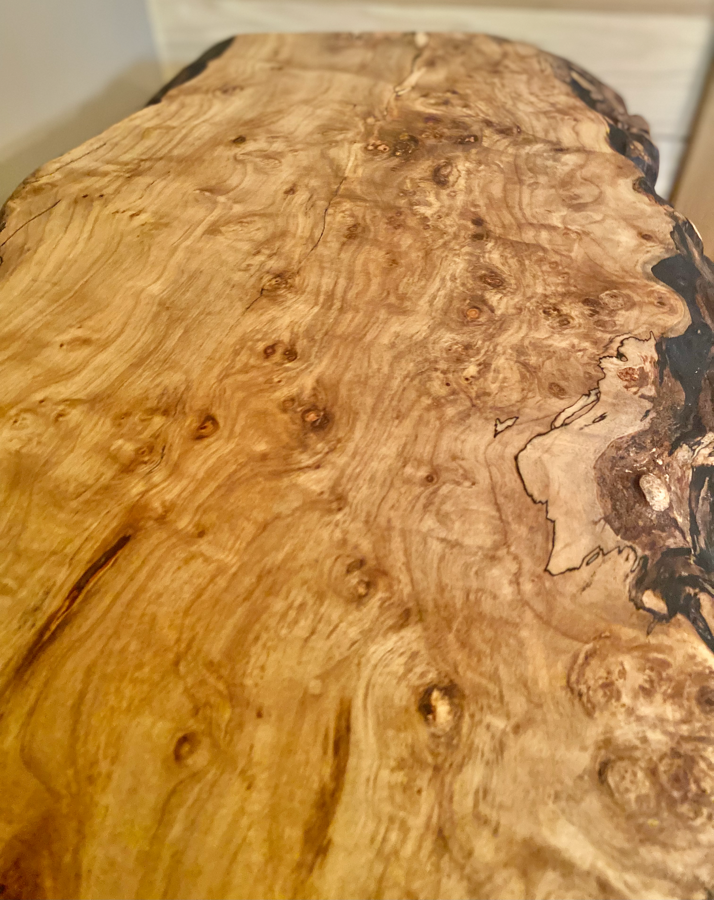 Live Edge Spalted and Wormy Maple Table