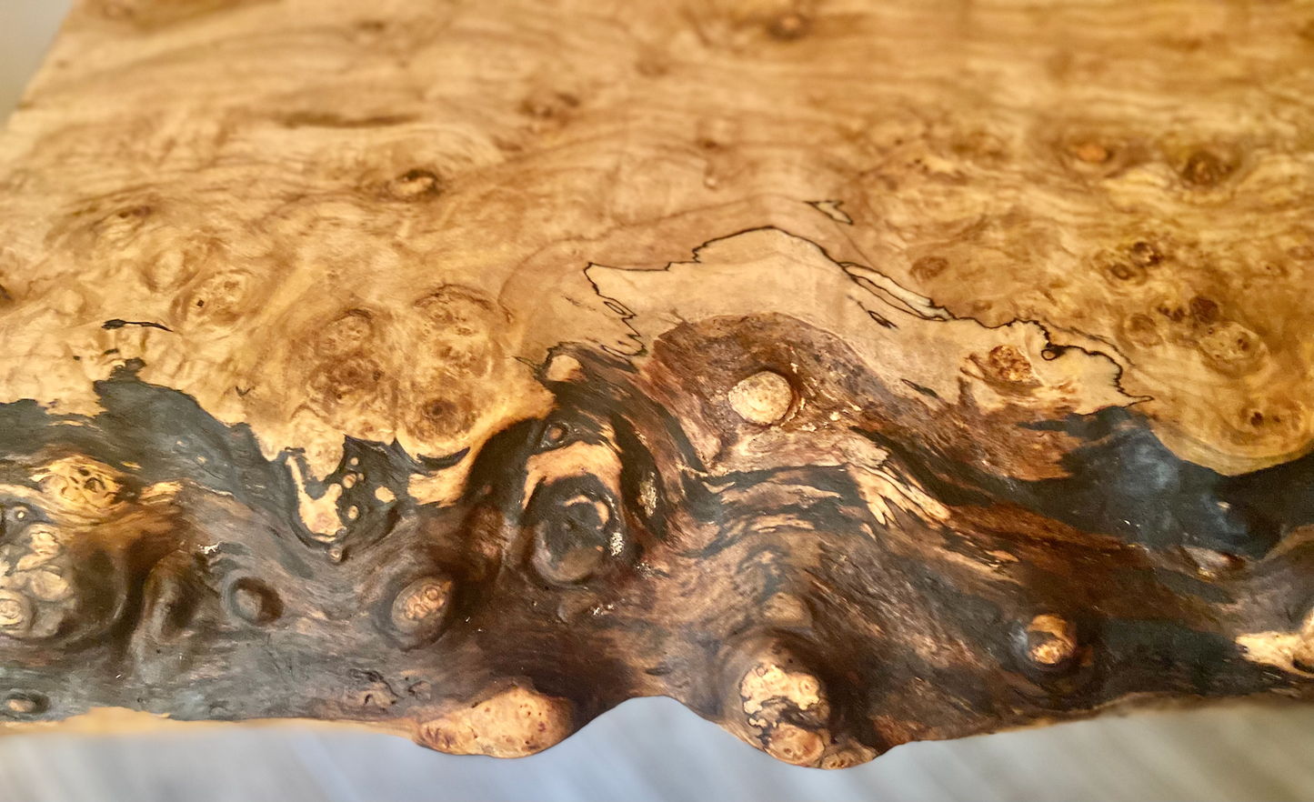 Live Edge Spalted and Wormy Maple Table