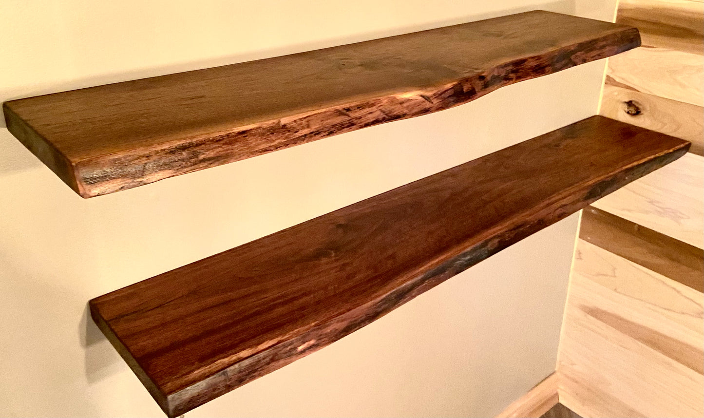 Black Walnut Floating Shelves (SOLD)