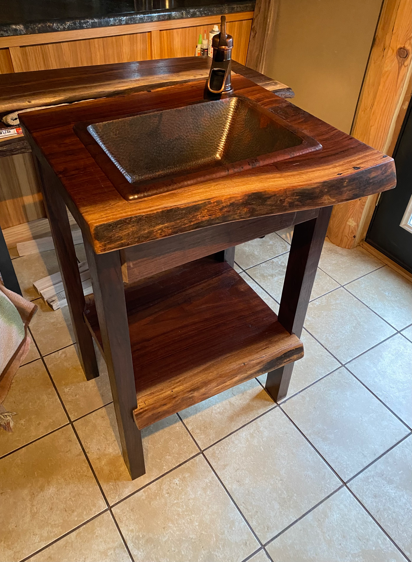 Bathroom Vanity Live Edge Walnut (SOLD)