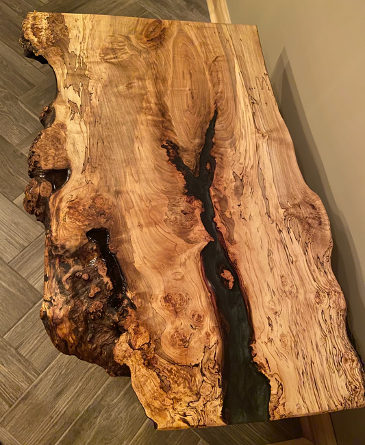 rustic rugged spalted maple live edge coffee table unique spalted maple coffee table spalted maple slab with burls