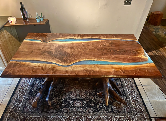 Dining Room Table Double River Pour (SOLD)