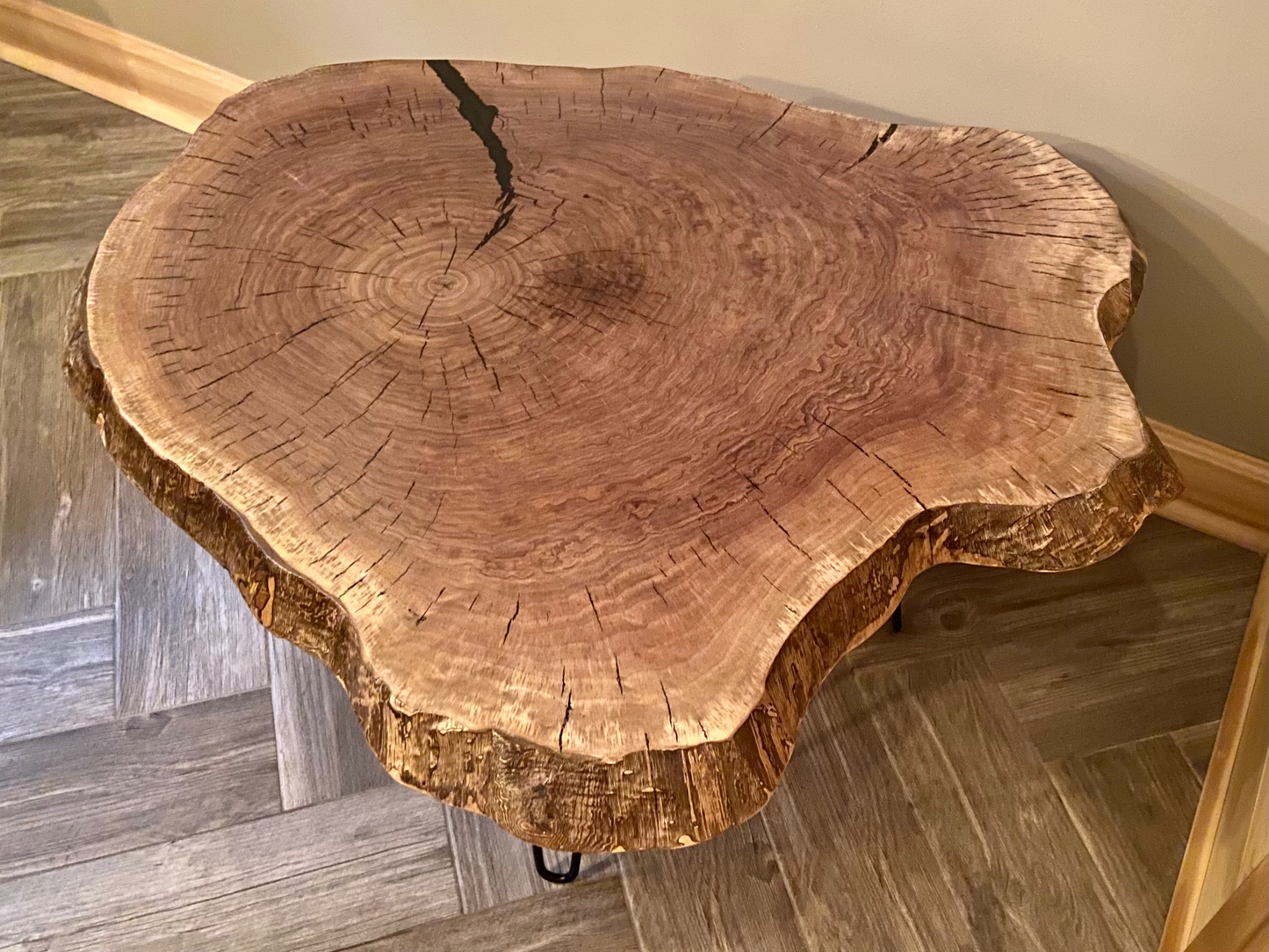 Large Walnut Wafer with Epoxy Accents (SOLD)