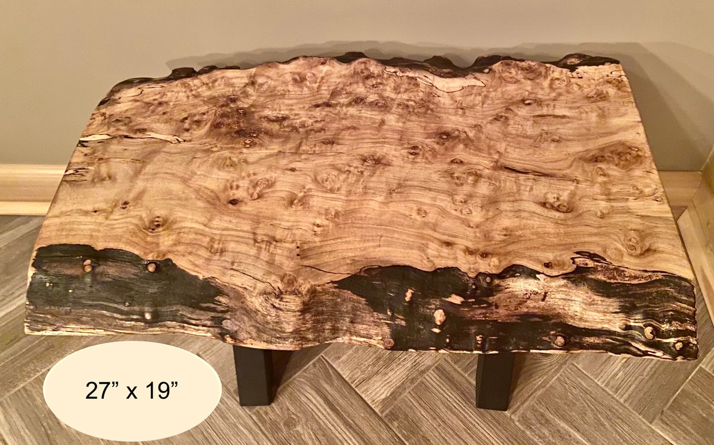 Live Edge Spalted and Wormy Maple Table