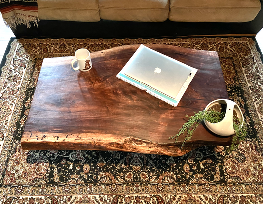 Larger Live Edge Walnut Coffee Table - 42" x 27" (SOLD)