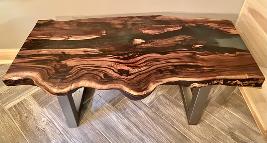 Gorgeous Aged Walnut Wood with Epoxy Part 2 (SOLD)