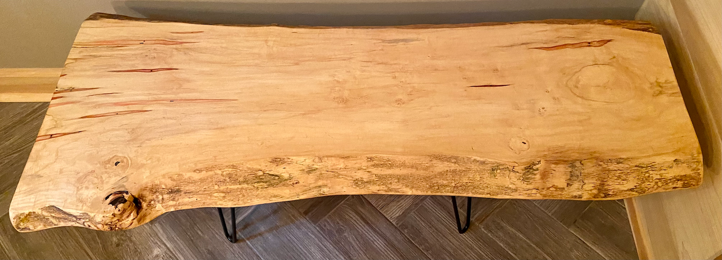 Simple and Beautiful Flame Box Elder Coffee Table