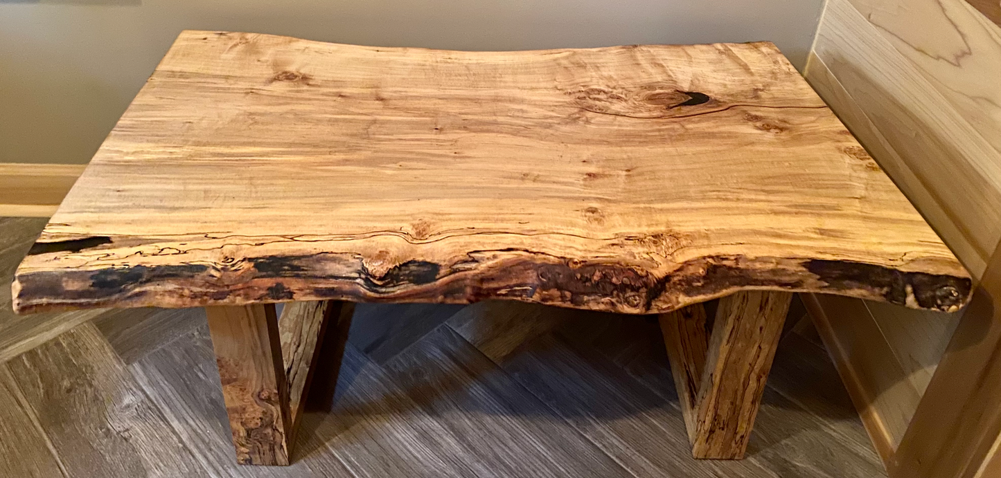 Large Set: Custom Spalted Maple Bookcases and Tables Sets (And Coasters Too!)