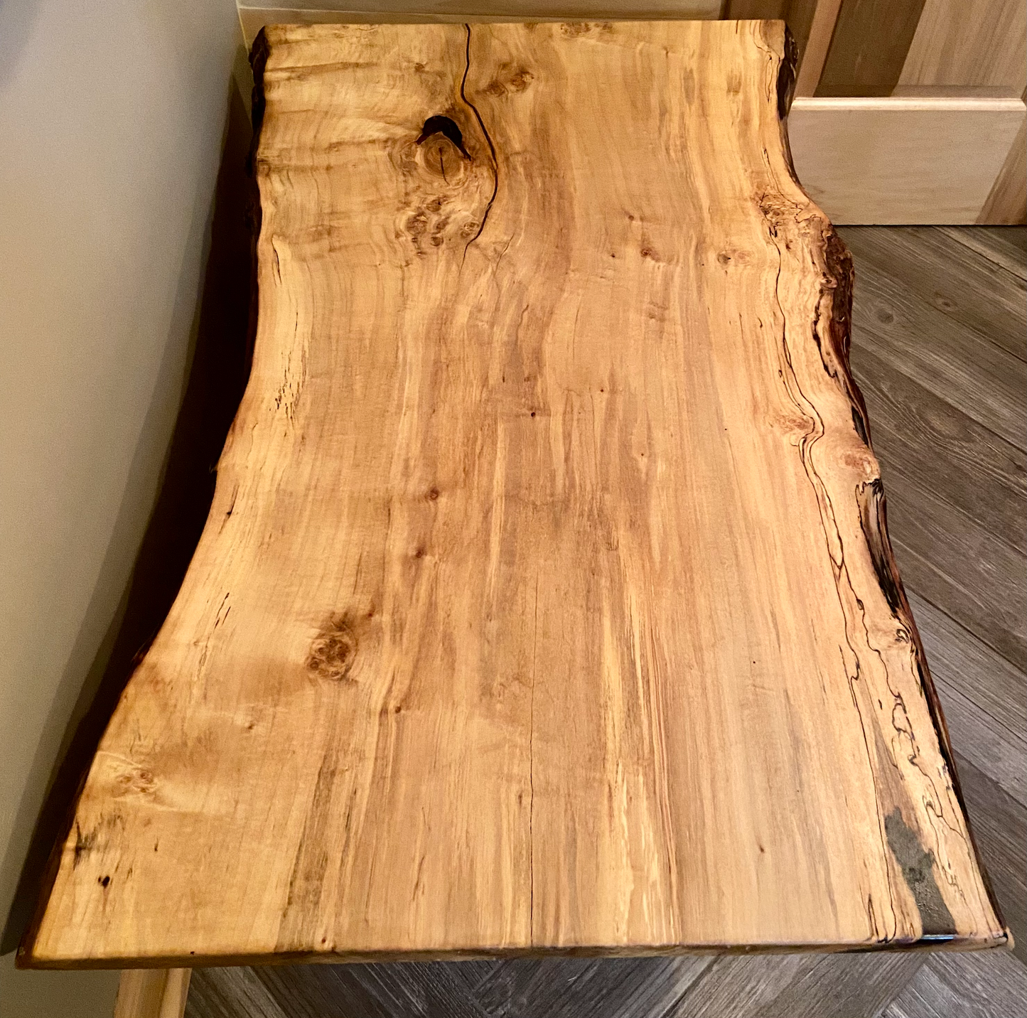 Large Set: Custom Spalted Maple Bookcases and Tables Sets (And Coasters Too!)