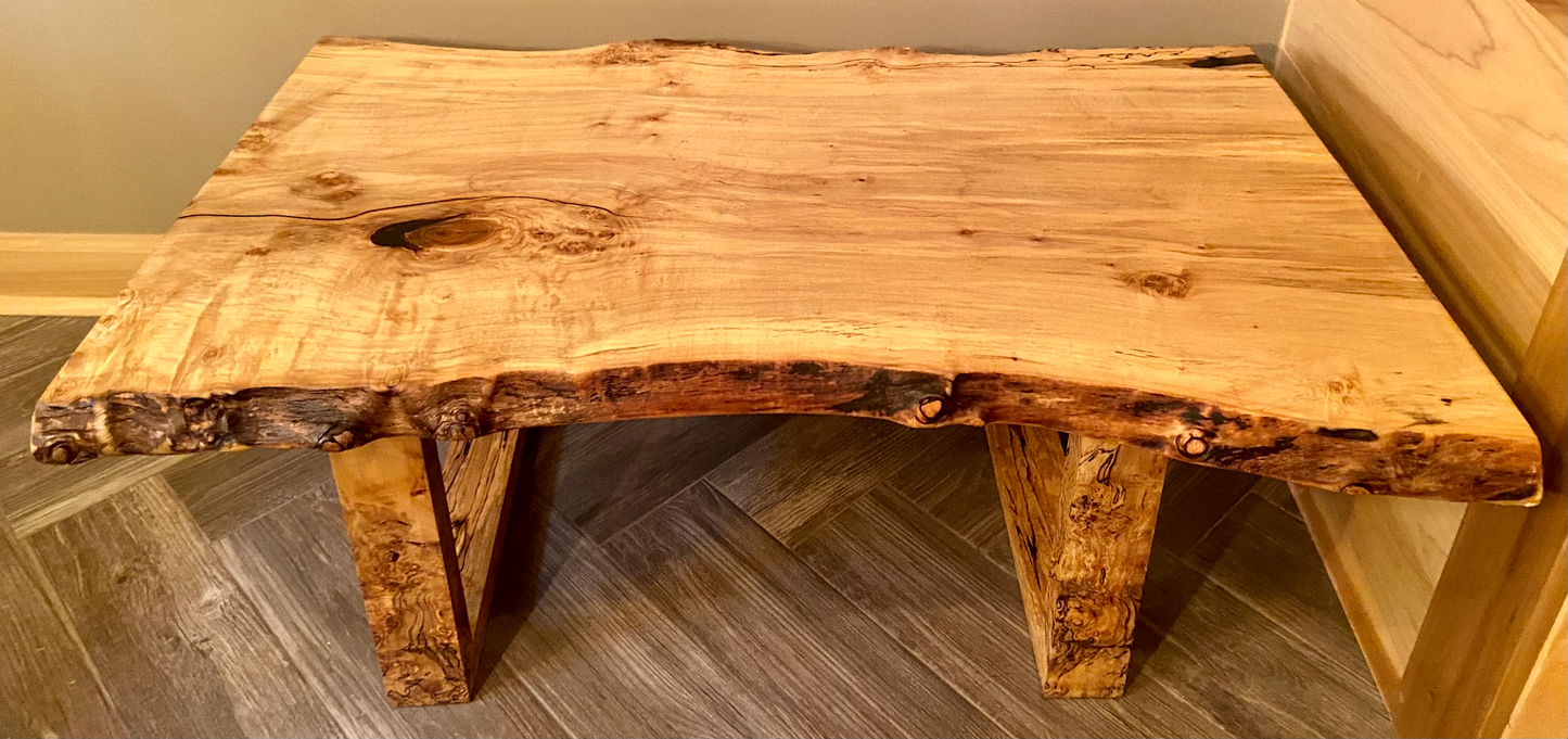 Large Set: Custom Spalted Maple Bookcases and Tables Sets (And Coasters Too!)