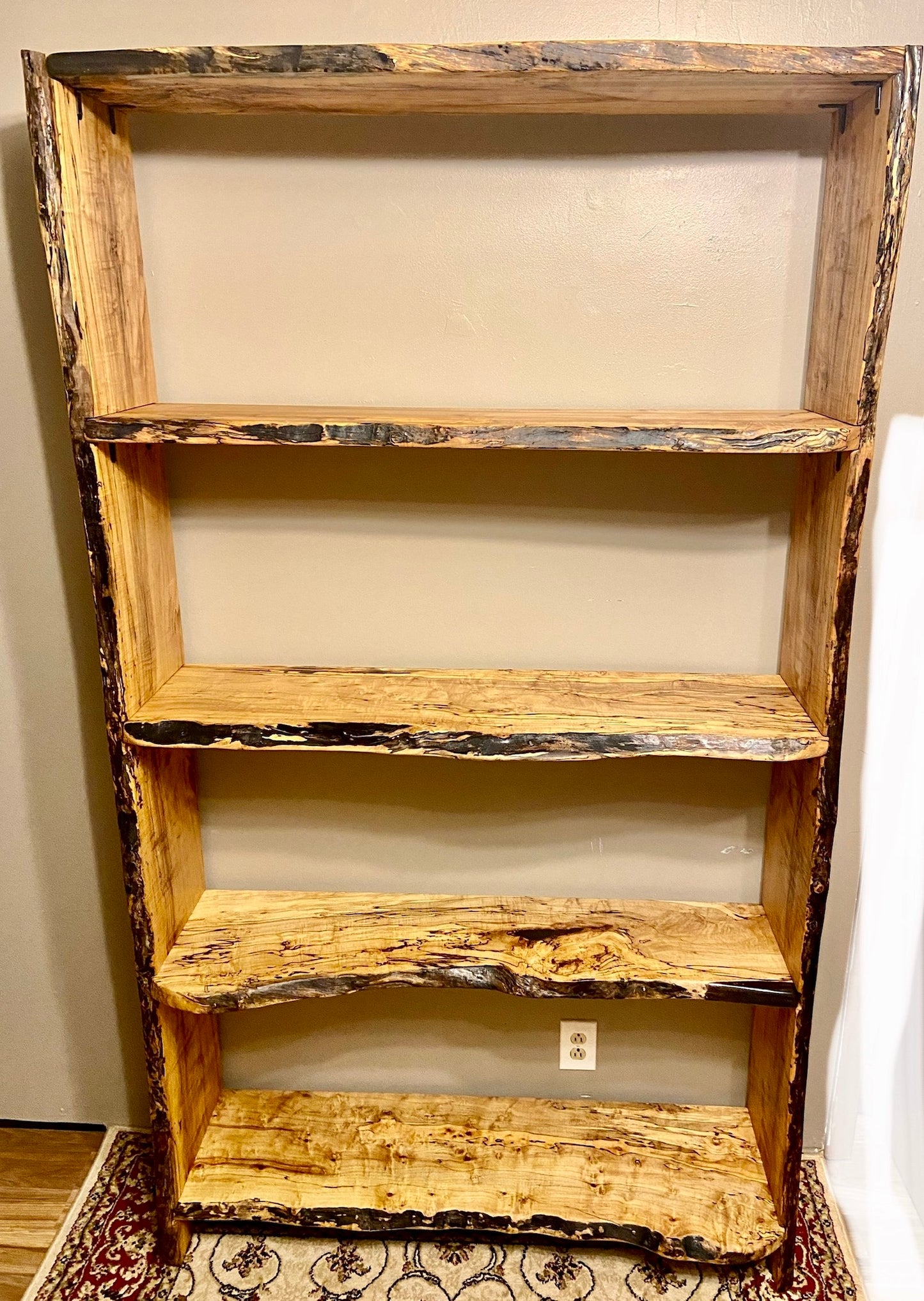 Large Set: Custom Spalted Maple Bookcases and Tables Sets (And Coasters Too!)