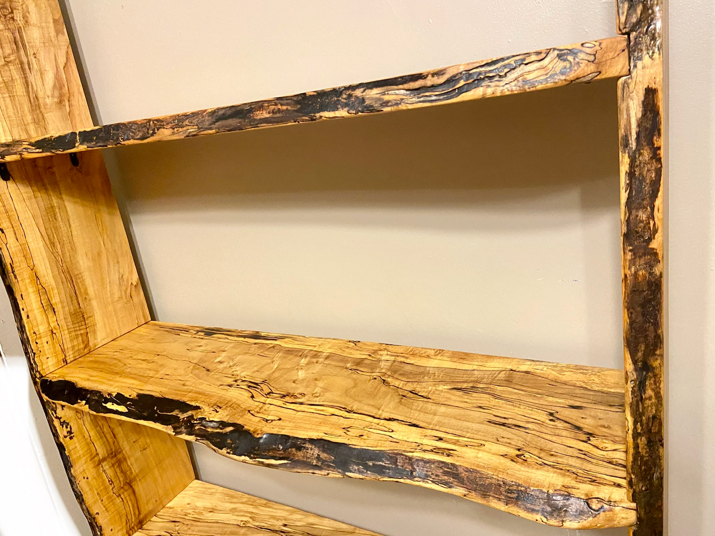 Large Set: Custom Spalted Maple Bookcases and Tables Sets (And Coasters Too!)