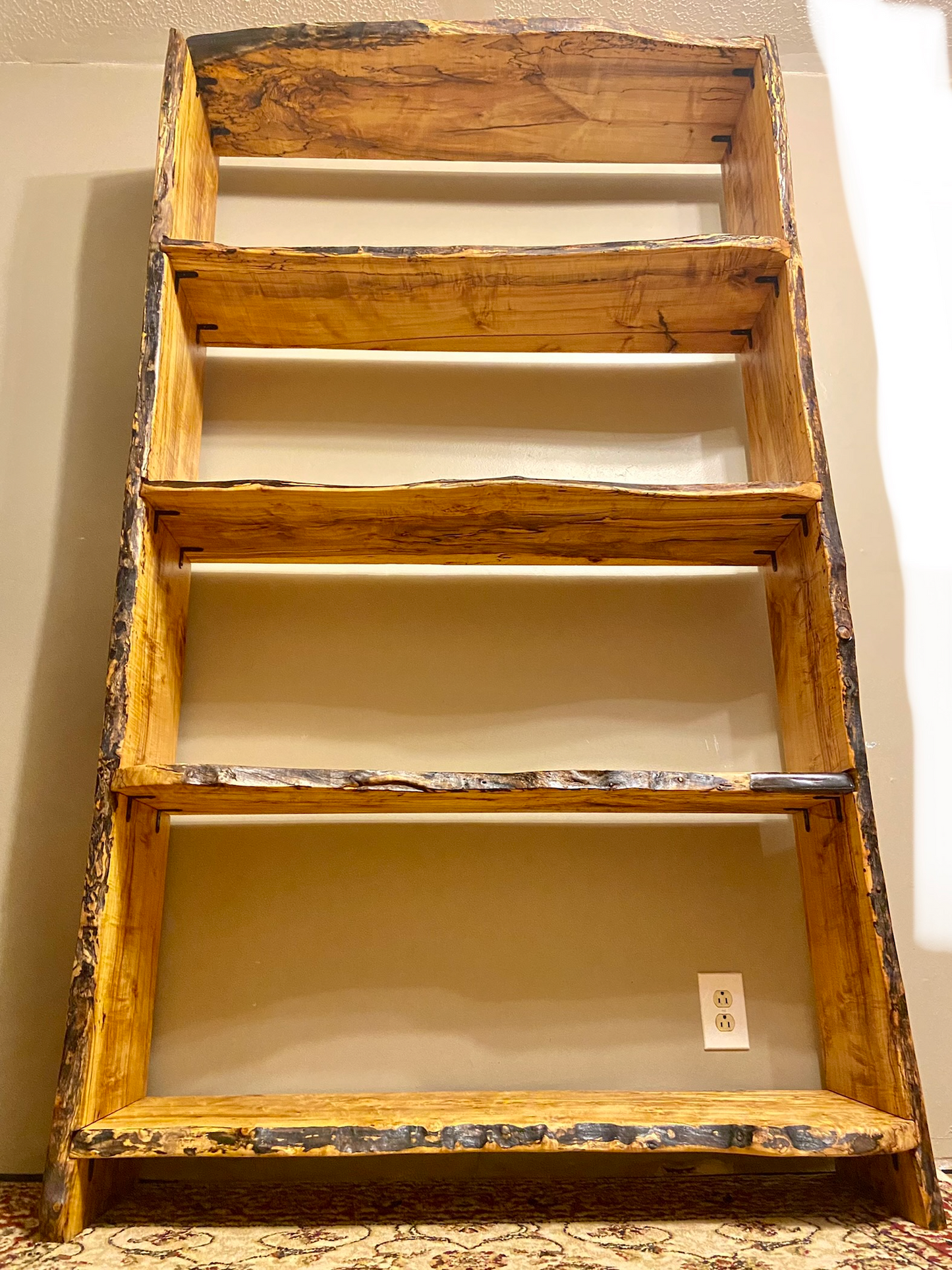 Large Set: Custom Spalted Maple Bookcases and Tables Sets (And Coasters Too!)