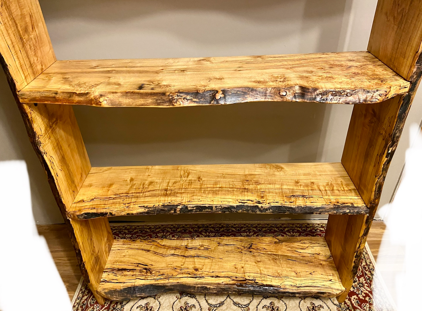 Large Set: Custom Spalted Maple Bookcases and Tables Sets (And Coasters Too!)