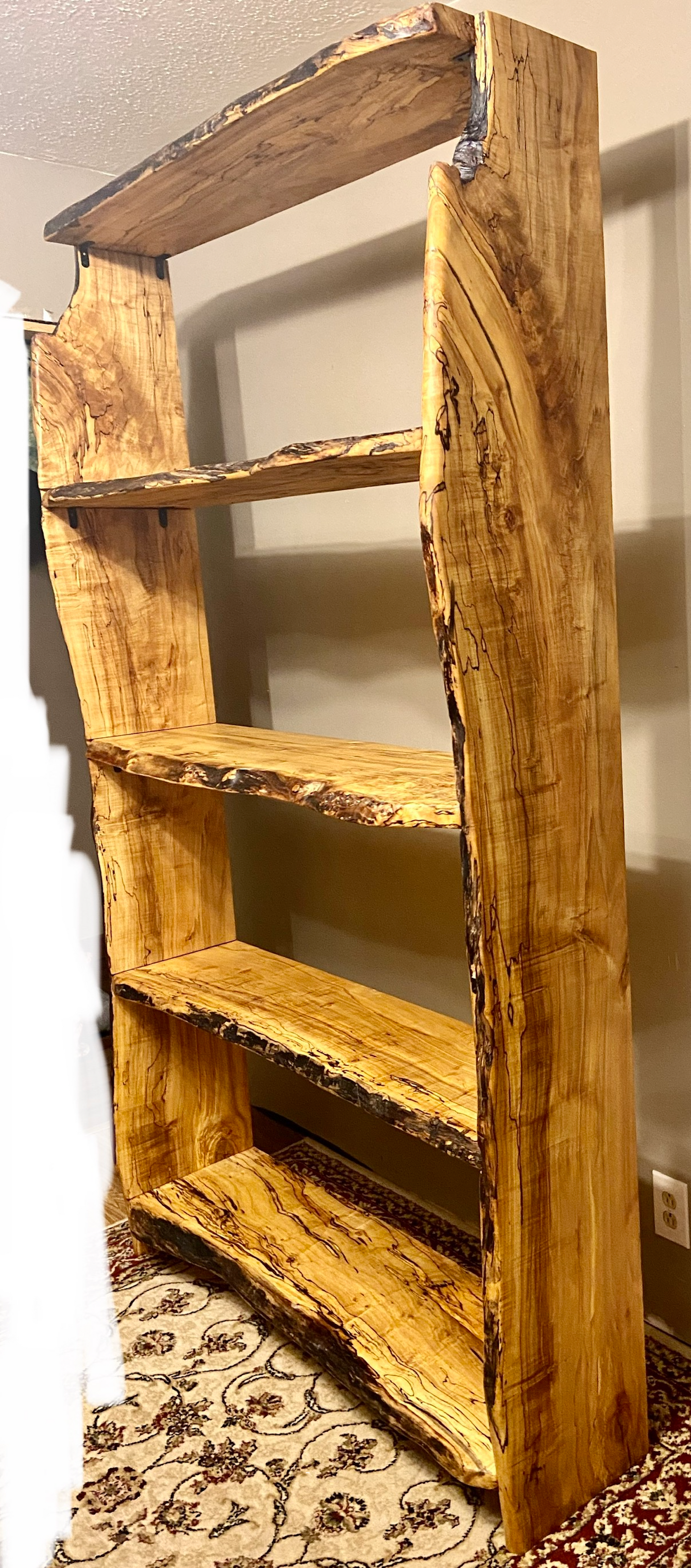 Large Set: Custom Spalted Maple Bookcases and Tables Sets (And Coasters Too!)