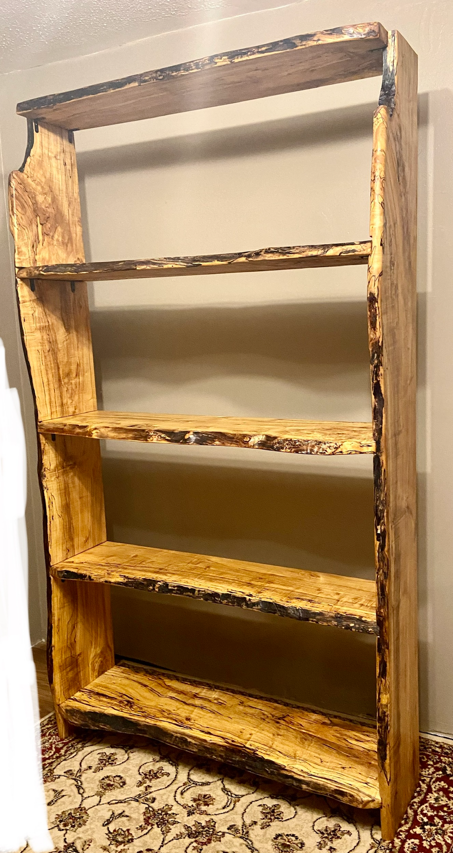 Large Set: Custom Spalted Maple Bookcases and Tables Sets (And Coasters Too!)