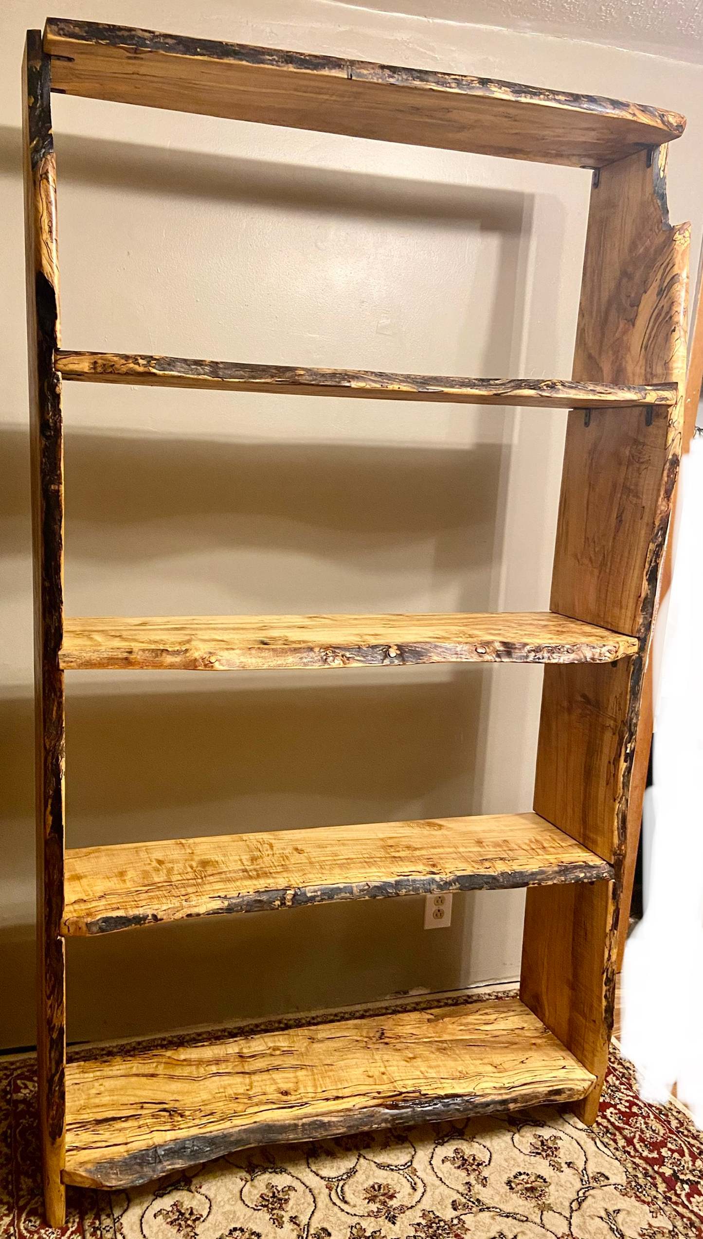 Large Set: Custom Spalted Maple Bookcases and Tables Sets (And Coasters Too!)