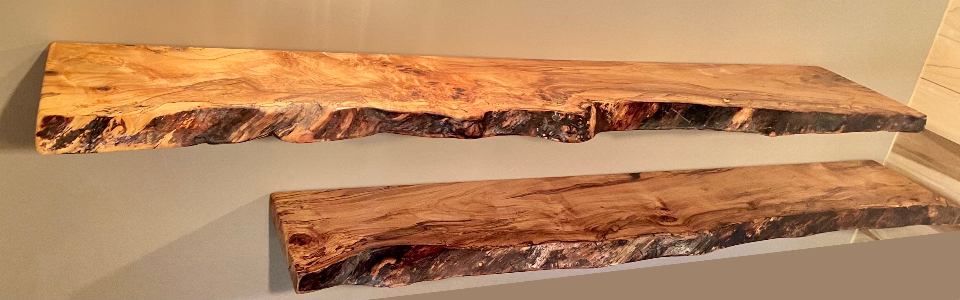 Live edge deals wood floating shelf