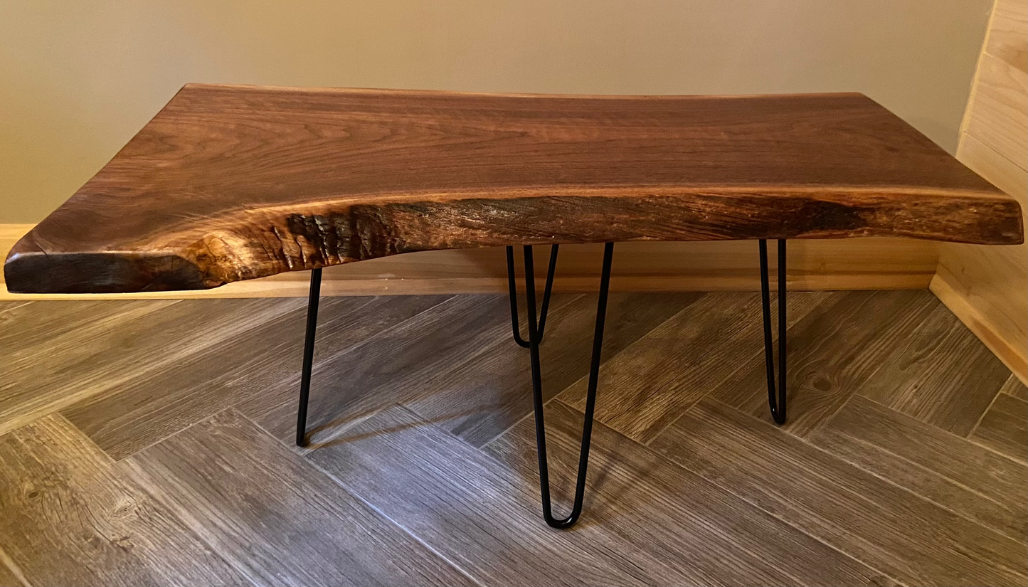 dark walnut coffee table live edge slab black walnut walnut coffee table rustic rugged table