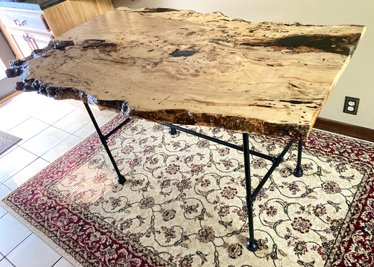 rustic maple table rugged maple table unique spalted maple live edge table