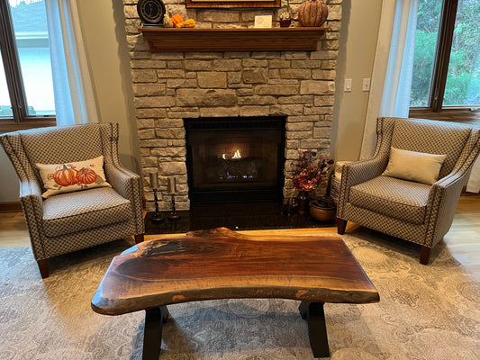 Large Walnut Coffee Table